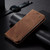 For Xiaomi Redmi 13C 5G Global Denim Texture Casual Style Horizontal Flip Leather Case(Brown)
