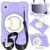 For Samsung Galaxy Tab A9 8.7 2023 Silicone Hybrid PC Tablet Case with Shoulders Strap(Purple)