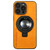 For iPhone 12 Pro Max i.Crystal Lambskin Fulcrum Support Phone Case(Orange)