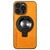 For iPhone 15 Pro i.Crystal Lambskin Fulcrum Support Phone Case(Orange)