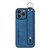 For iPhone 11 Pro Max Lambskin Wristband Holder Phone Case(Blue)