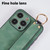 For iPhone 13 Pro Max Lambskin Wristband Holder Phone Case(Green)