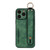 For iPhone 11 Pro Max Lambskin Wristband Holder Phone Case(Green)