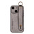 For iPhone 14 Lambskin Wristband Holder Phone Case(Light Grey)