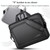 OUMANTU 030 Portable 15 inch Laptop Bag Leather Handbag Business Briefcase(Dark Gray)