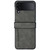 For Samsung Galaxy Z Flip4 i.Crystal Lambskin Three-piece Folding Phone Case(Dark Grey)
