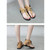 Ladies Belt Buckle Flip Flops Casual Flat Sandals, Size: 38(Black)