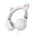 P28 Cat Ear Wired Headphone Music Stereo Headset with Microphone