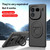 For vivo iQOO 12 Magsafe Hidden Fold Holder Full Coverage Shockproof Phone Case(Grey)