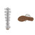 Ladies Summer High Tube Rivet Flip Flops Casual Roman Style Sandals, Size: 40(Golden 333-38)
