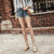 Ladies Summer High Tube Rivet Flip Flops Casual Roman Style Sandals, Size: 40(Golden 333-38)