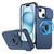 For iPhone 15 Plus Camshield MagSafe Ring Holder Armor Phone Case(Blue)
