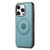 For iPhone 15 Pro Max Denior Cowhide Texture Leather MagSafe Phone Case(Blue)