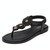 Ladies Summer Bohemian Roman Sandals Seaside Flat Beach Shoes, Size: 41(Black)