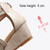 Ladies Summer Slope Heel Sandals Non-Slip Open-Toed Roman Style Shoes, Size: 39(Apricot)