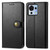 For ZTE Blade V50 Vita Retro Solid Color Buckle Leather Phone Case(Black)
