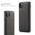 For iPhone 11 Pro WHATIF Kraft Paper TPU + PC Full Coverage Protective Case(Black)