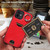 For iPhone 12 / 12 Pro Calf Texture Card Slot Ring Holder Phone Case(Red)