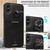 For iPhone XS Max Calf Texture Card Slot Ring Holder Phone Case(Black)