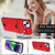 For iPhone 14 Plus Calf Texture Card Slot Ring Holder Phone Case(Red)