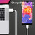 YSY-310QC18W QC3.0 Dual Port USB Car Charger + 3A USB to USB-C / Type-C Data Cable, Cable Length: 1m(White)
