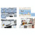2 PCS Kitchen Anti-Smoke Tile Wall Stickers Stove Wallpaper(Blue Ans White Porcelain)