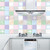 2 PCS Kitchen Anti-Smoke Tile Wall Stickers Stove Wallpaper(Purple Vine)