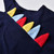 Boy Dinosaur Short Sleeve + Bib Two-piece Suit (Color:Navy Blue Size:73)