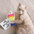 Pet Cats Toys Lanyard Sisal Cardboard Fish Claw Sharpening Toys(Colorful)