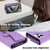 For iPhone XS Max Zipper Multi-Card Wallet Rhombic Leather Phone Case(Purple)
