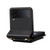 For Samsung Galaxy Z Flip3 Rhombic Folding Leather Phone Case with Long Lanyard(Black)
