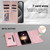 For Samsung Galaxy A33 5G Zipper Multi-Card Wallet Rhombic Leather Phone Case(Rose Gold)