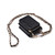 For Samsung Galaxy Z Flip4 Folding Leather Phone Case with Long Lanyard(Black)