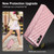 For Samsung Galaxy A54 5G Zipper Multi-Card Wallet Rhombic Leather Phone Case(Rose Gold)