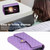 For Xiaomi Mi 11T / 11T Pro Zipper Multi-Card Wallet Rhombic Leather Phone Case(Purple)