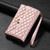 For Xiaomi Redmi Note 12 Pro 5G Zipper Multi-Card Wallet Rhombic Leather Phone Case(Rose Gold)