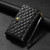 For Xiaomi Redmi 12 5G / 4G Zipper Multi-Card Wallet Rhombic Leather Phone Case(Black)