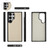 For Samsung Galaxy S24 Ultra 5G Crossbody Multi-functional Zipper Wallet Litchi Leather Phone Case(Beige)