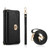 For Samsung Galaxy S22 5G Crossbody Multi-functional Zipper Wallet Litchi Leather Phone Case(Black)