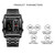 BINBOND B2311 30m Waterproof Men LED Luminous Multifunctional Quartz Watch, Color: Leather-Black Steel-Black