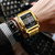 BINBOND B2311 30m Waterproof Men LED Luminous Multifunctional Quartz Watch, Color: Leather-Black Steel-Black