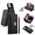 For iPhone 14 Pro Max MagSafe Crossbody Multi-functional Zipper Wallet Litchi Leather Phone Case(Black)