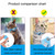 For AirTag Pet Anti-Lost Locator Collar Protector Cats Reflective Bell Neckties(Blue)