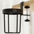 Iron Table Cup Holder Mug Storage Rack Office Dormitory Desk Fixed Shelf(White)