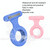 For AirTag 2pcs Silicone Protective Case Kids Brooch Snap Cartoon Locator Case(Blue+Luminous Green)