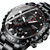FNGEEN 5757 Men Waterproof Sports Fashion Stainless Steel Watch(Black Leather Black Steel Black Surface)