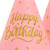 20 PCS Sequined Fur Ball Birthday Hat Birthday Party Supplies Dress Up Paper Hat, Colour: No. 8 Pink