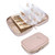Large-capacity Partitioned Portable Jewelry Storage Bag with Transparent Removable Binders, Color: Pink