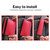 Skin Feeling Car Leather Seat Belt Cover Shoulder Pads 6.5x23cm(Black)