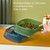 Square Light Transparent Slow Food Pet Bowl Dog Food Cat Food Bowl(Gray)